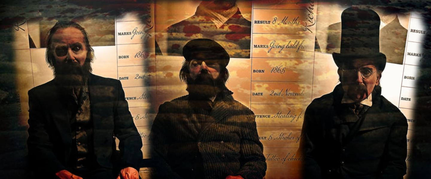 Actors in Victorian costume for Scotland Yard Investigates