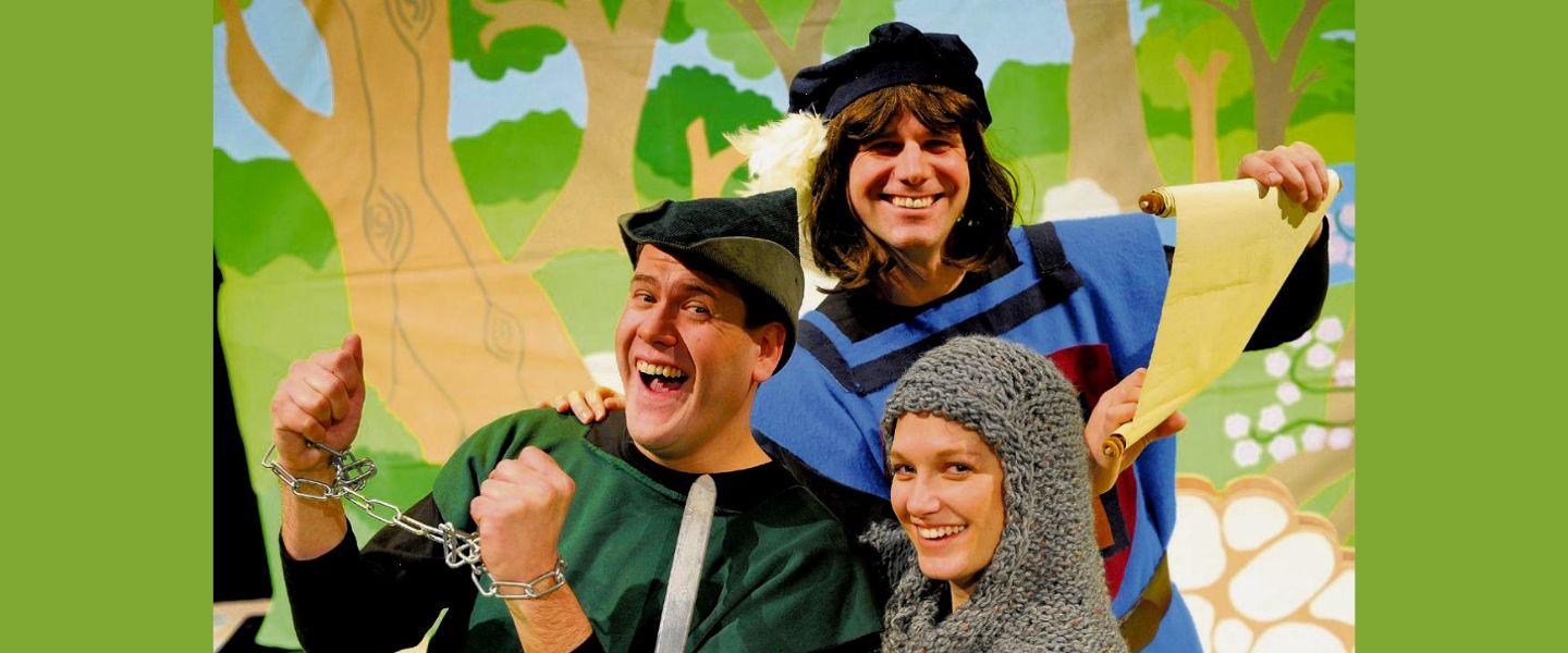 Three characters from Robin Hood - Robin Hood, Sherriff of Nottingham and Maid Marion